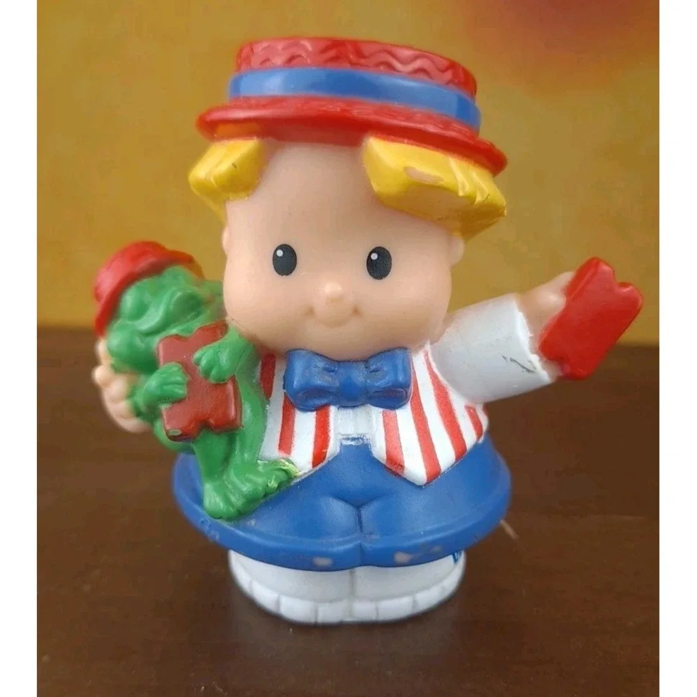Vtg 2003 Fisher Price Little People Circus Carnival Eddie Ticket With Green Frog